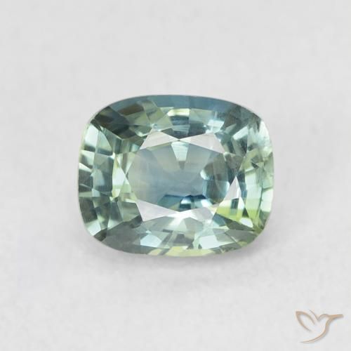 0.77ct Натуральный Бирюзовый Сапфир, Подушка, Чистота VS