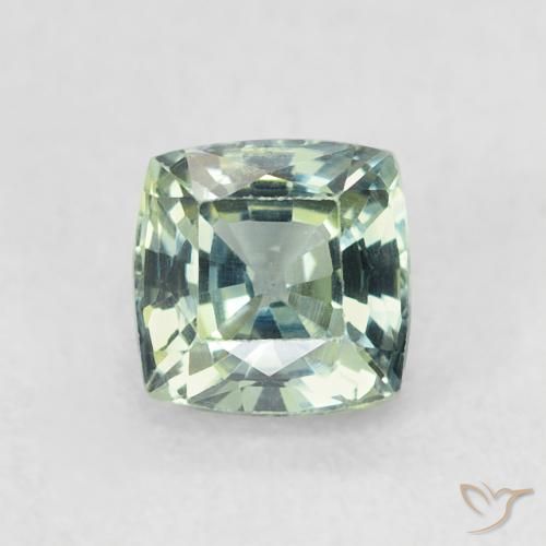 0.68ct Натуральный Бирюзовый Сапфир, Подушка, VVS-VS