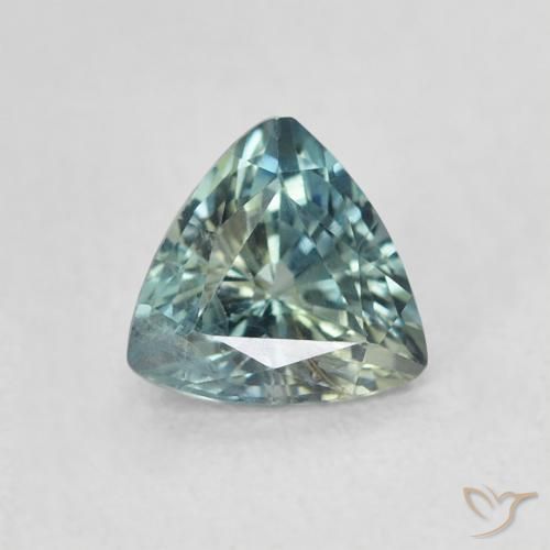 0.74ct Натуральный Бирюзовый Сапфир, Триллион, Чистота VS