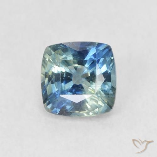0.71ct Натуральный Бирюзовый Сапфир, Подушка, Чистота VS