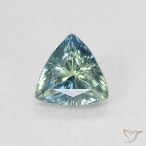 0.54ct Натуральный Бирюзовый Сапфир, Триллион, VVS-VS