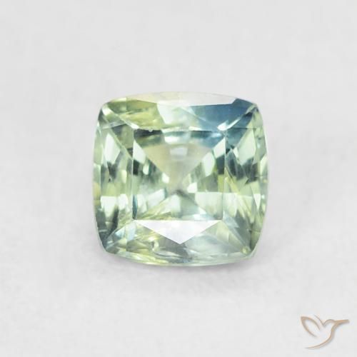 0.63ct Натуральный Сине-зеленый Сапфир, Подушка, Чистота VS