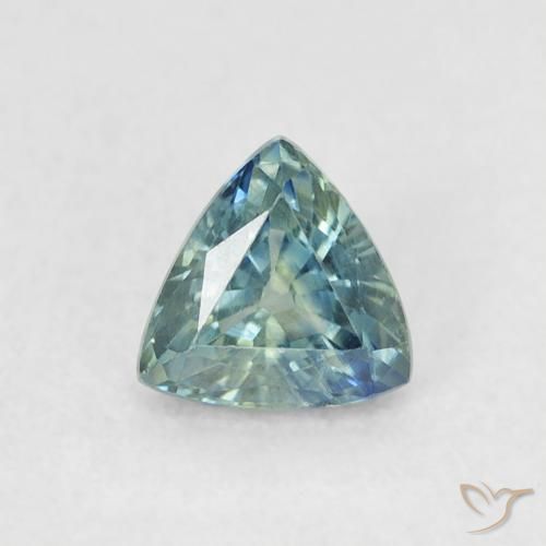 0.55ct Натуральный Бирюзовый Сапфир, Триллион, VVS-VS