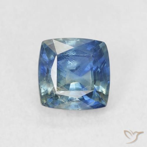 0.71ct Натуральный Бирюзовый Сапфир, Подушка, VS-SI