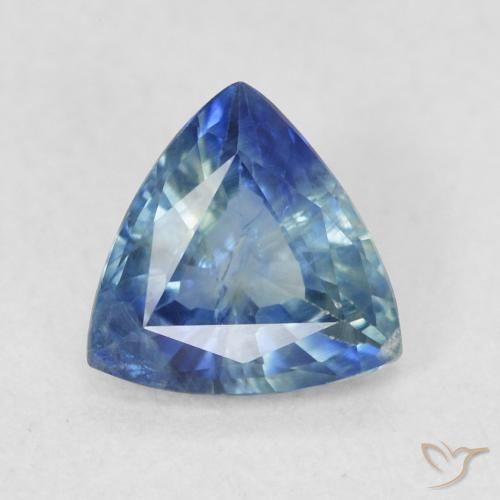 0.78ct Натуральный Бирюзовый Сапфир, Триллион, Чистота VS