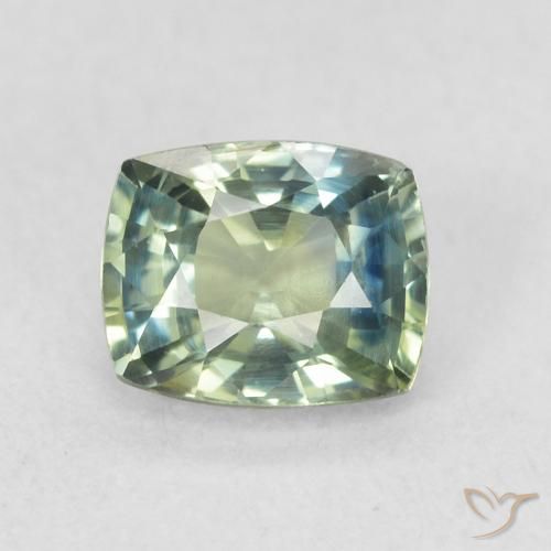 0.78ct Натуральный Бирюзовый Сапфир, Подушка, Чистота VS