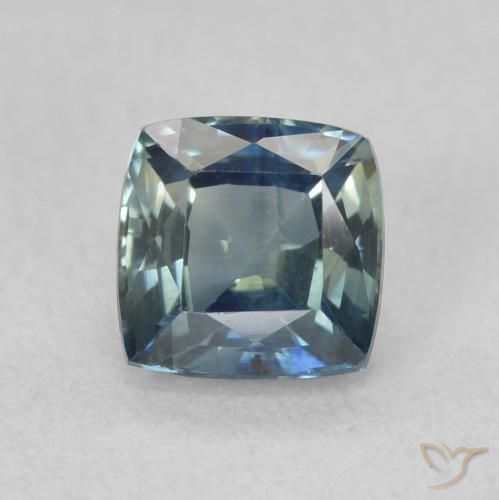 0.87ct Натуральный Бирюзовый Сапфир, Подушка, Чистота VS