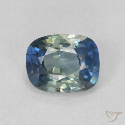 0.73ct Натуральный Бирюзовый Сапфир, Подушка, Чистота VS