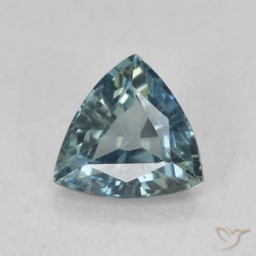 0.69ct Натуральный Бирюзовый Сапфир, Триллион, Чистота VS