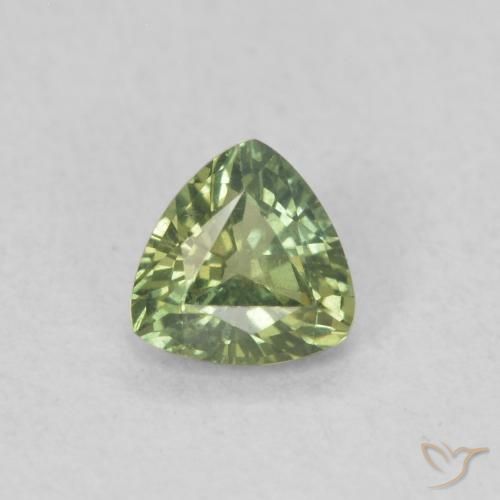 0.36ct Натуральный Темно-зеленый Сапфир, Триллион, VVS-VS