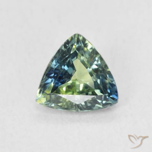 0.59ct Натуральный Сине-зеленый Сапфир, Триллион, Чистота VVS