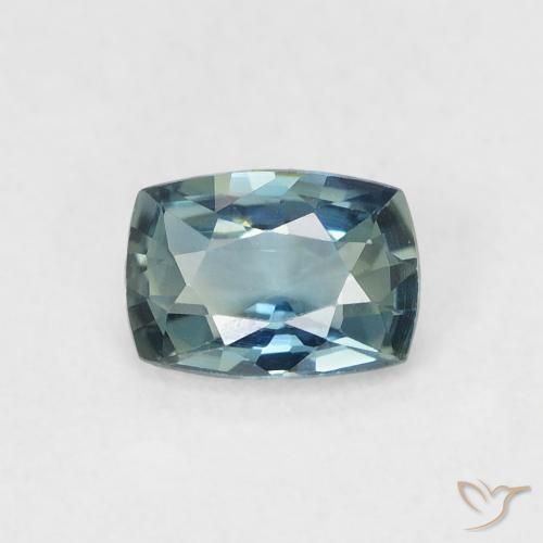 0.67ct Натуральный Бирюзовый Сапфир, Подушка, Чистота VVS