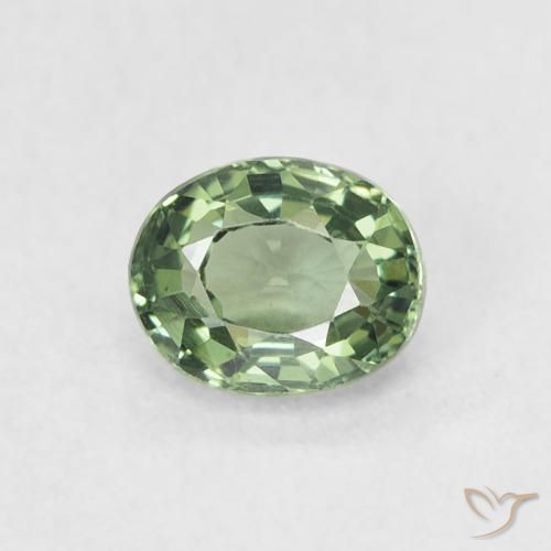 0.62ct Натуральный Темно-зеленый Сапфир, Овал, VVS-VS