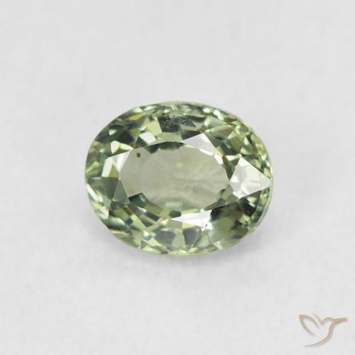 0.60ct Натуральный Зеленый шалфей Сапфир, Овал, VVS-VS