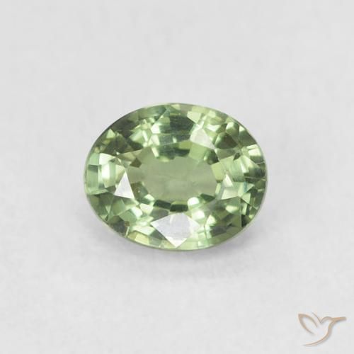 0.55ct Натуральный Зеленый шалфей Сапфир, Овал, VVS-VS