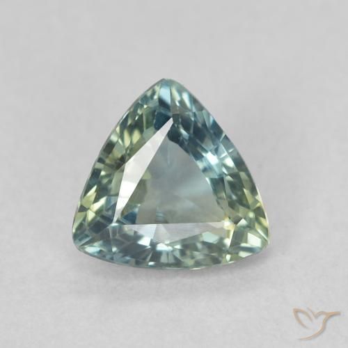 0.57ct Натуральный Бирюзовый Сапфир, Триллион, VVS-VS
