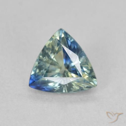 0.54ct Натуральный Бирюзовый Сапфир, Триллион, VVS-VS