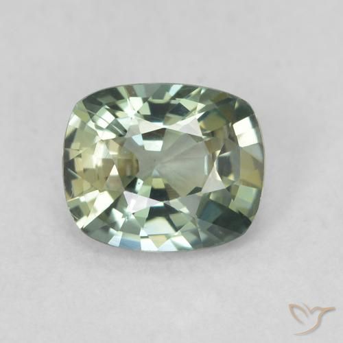 0.69ct Натуральный Сине-зеленый Сапфир, Подушка, VVS-VS