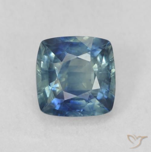 0.80ct Натуральный Бирюзовый Сапфир, Подушка, VVS-VS
