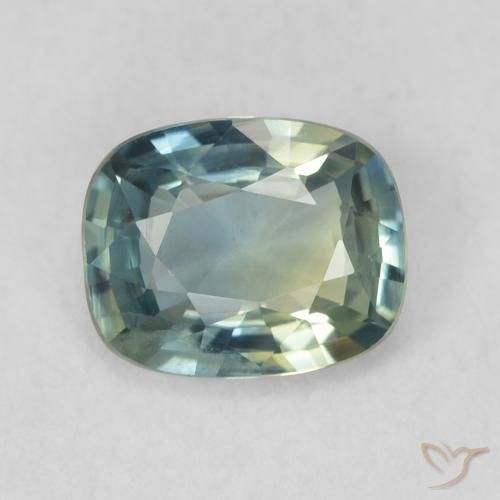 0.79ct Натуральный Сине-зеленый Сапфир, Подушка, VVS-VS