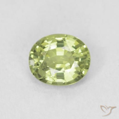 0.43ct Натуральный Средний зеленый Сапфир, Овал, Чистота VS