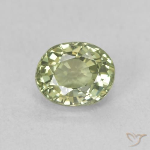 0.57ct Натуральный Medium Dark-Green Сапфир, Овал, Чистота VVS