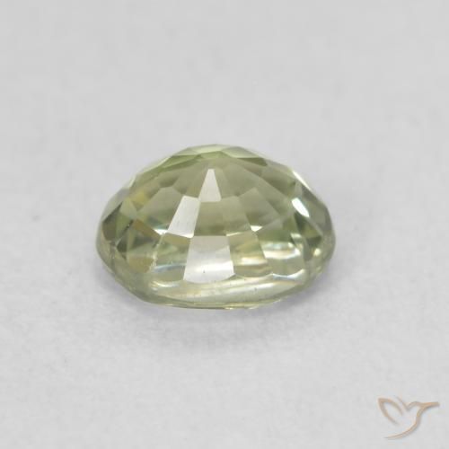 0.57 карата, натуральный Medium Dark-Green Сапфир, Овал, Чистота VVS