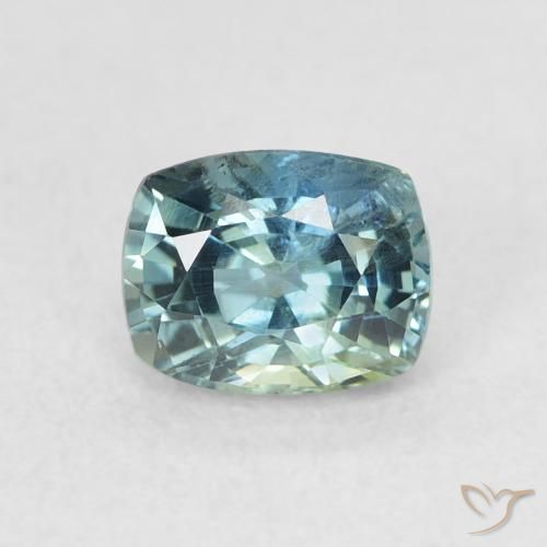 0.81ct Натуральный Бирюзовый Сапфир, Подушка, Чистота VS