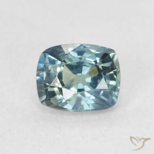 0.72ct Натуральный Бирюзовый Сапфир, Подушка, VVS-VS