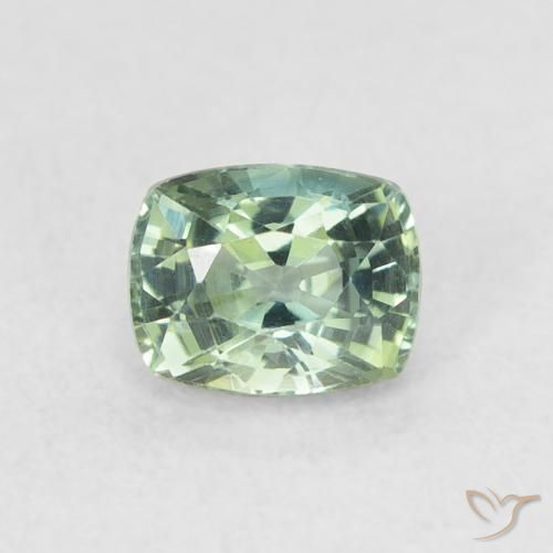 0.68ct Натуральный Землисто-зеленый Сапфир, Подушка, VVS-VS