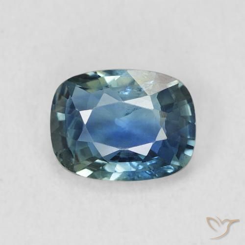 0.72ct Натуральный Бирюзовый Сапфир, Подушка, Чистота VS