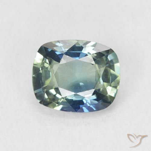 0.84ct Натуральный Бирюзовый Сапфир, Подушка, Чистота VVS