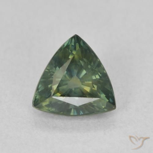 0.83ct Натуральный Бирюзовый Сапфир, Триллион, Чистота VS