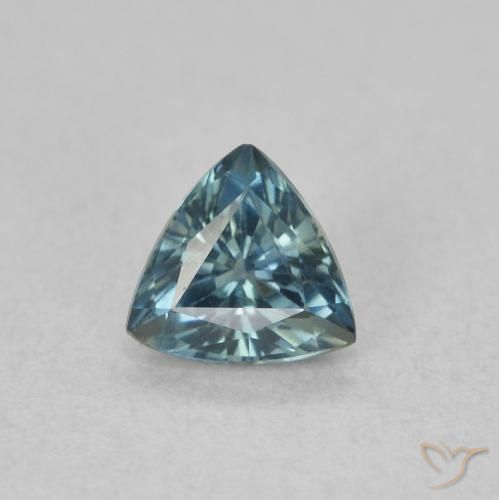 0.54ct Натуральный Бирюзовый Сапфир, Триллион, Чистота VVS