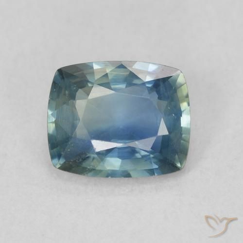 0.92ct Натуральный Бирюзовый Сапфир, Подушка, VVS-VS