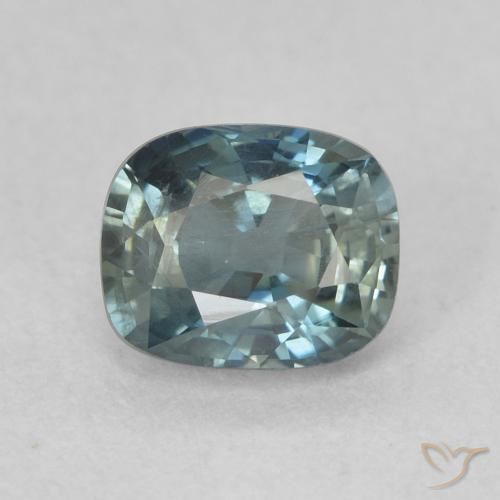 0.91ct Натуральный Бирюзовый Сапфир, Подушка, Чистота VS