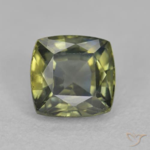 0.69ct Натуральный Зеленовато-синий Сапфир, Подушка, VVS-VS