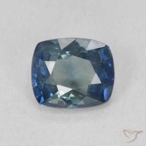 0.97ct Натуральный Бирюзовый Сапфир, Подушка, Чистота VVS