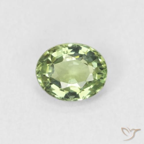 0.45ct Натуральный Средний зеленый Сапфир, Овал, Чистота VVS