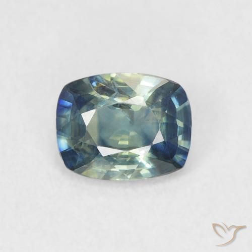 0.59ct Натуральный Бирюзовый Сапфир, Подушка, VVS-VS
