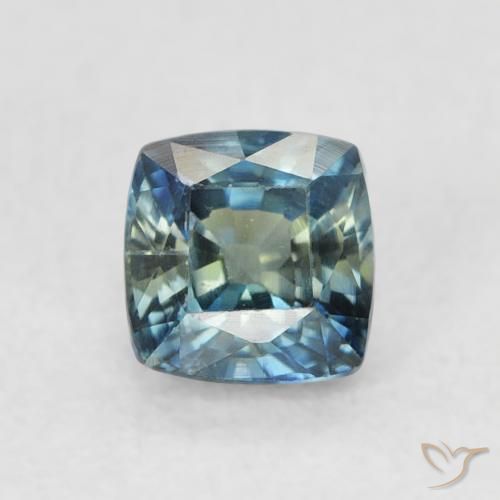 0.55ct Натуральный Бирюзовый Сапфир, Подушка, VVS-VS