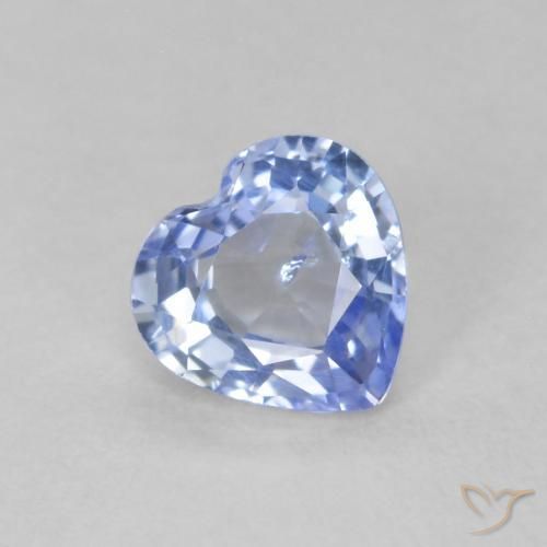 0.60ct Натуральный Пастельно-синий Сапфир, Сердце, VS-SI