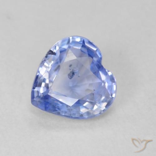 0.60ct Натуральный Пастельно-синий Сапфир, Сердце, VS-SI