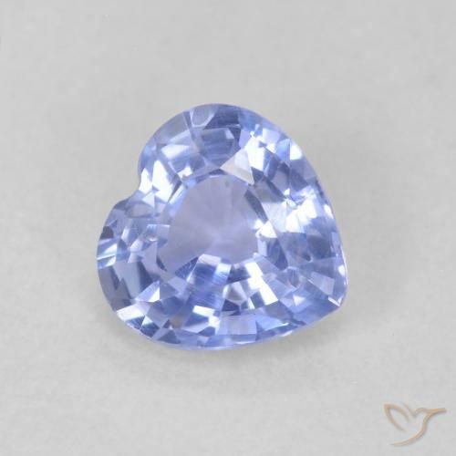 0.70ct Натуральный Пастельно-синий Сапфир, Сердце, Чистота VS