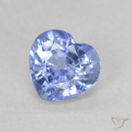 0.80ct Натуральный Пастельно-синий Сапфир, Сердце, Чистота VS