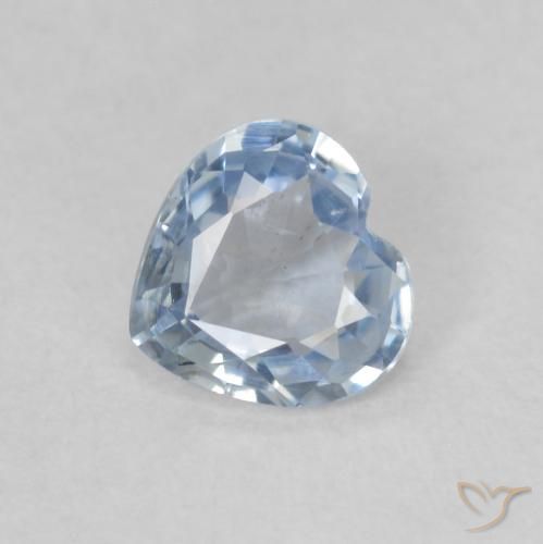 0.51ct Натуральный Светло-синий Сапфир, Сердце, Чистота VS