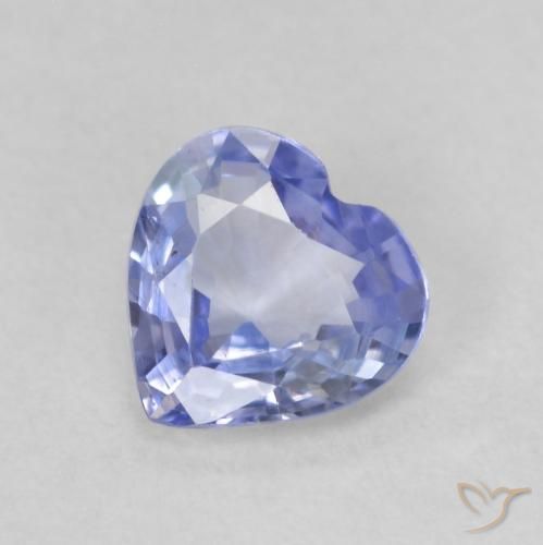 0.65ct Натуральный Светло-синий Сапфир, Сердце, Чистота VS