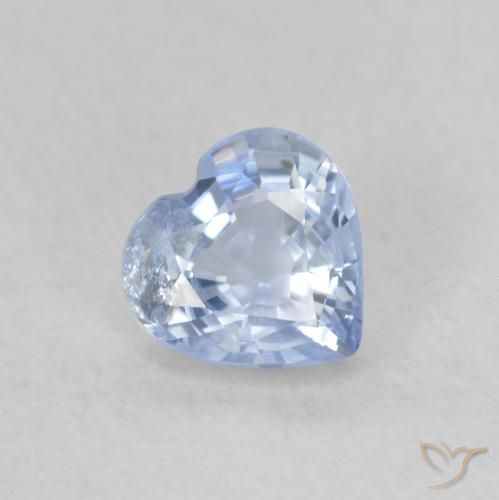 0.47ct Натуральный Пастельно-синий Сапфир, Сердце, VS-SI