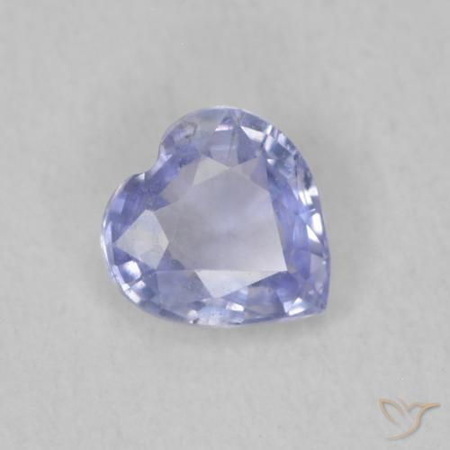 0.45ct Натуральный Светло-синий Сапфир, Сердце, Чистота VS