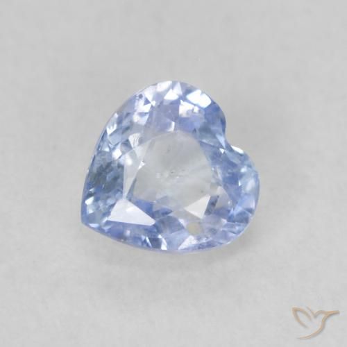 0.57ct Натуральный Пастельно-синий Сапфир, Сердце, Чистота VS